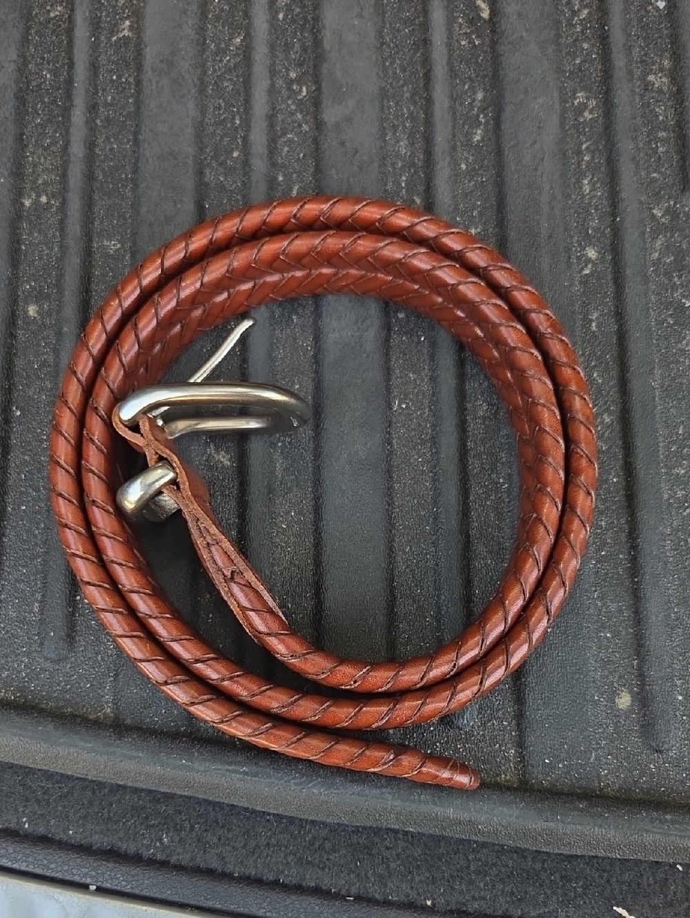 Coach Men's Braided Leather Wrap Belt - Brown